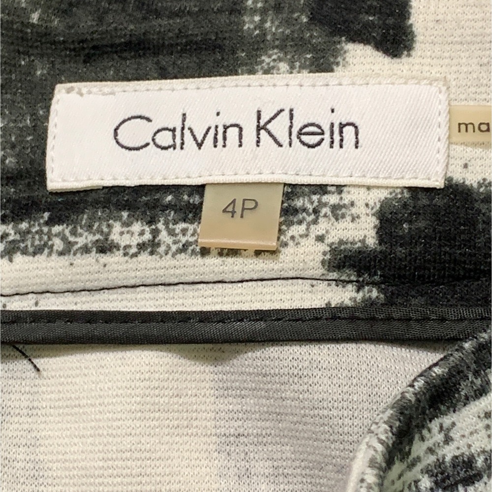 Calvin Klein Abstract Print Black Gray White Skirt Size 4P - Picture 4 of 5